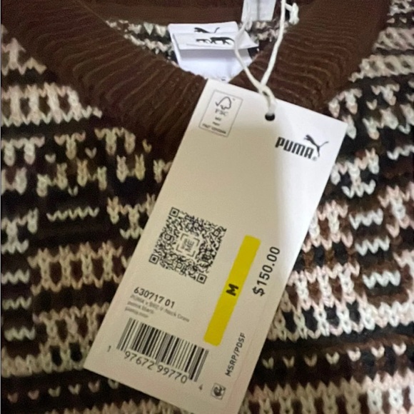 NWT PUMA x THE BROOKLYN CIRCUS Men’s V-Neck Sweater Medium Large XXL - Picture 3 of 4